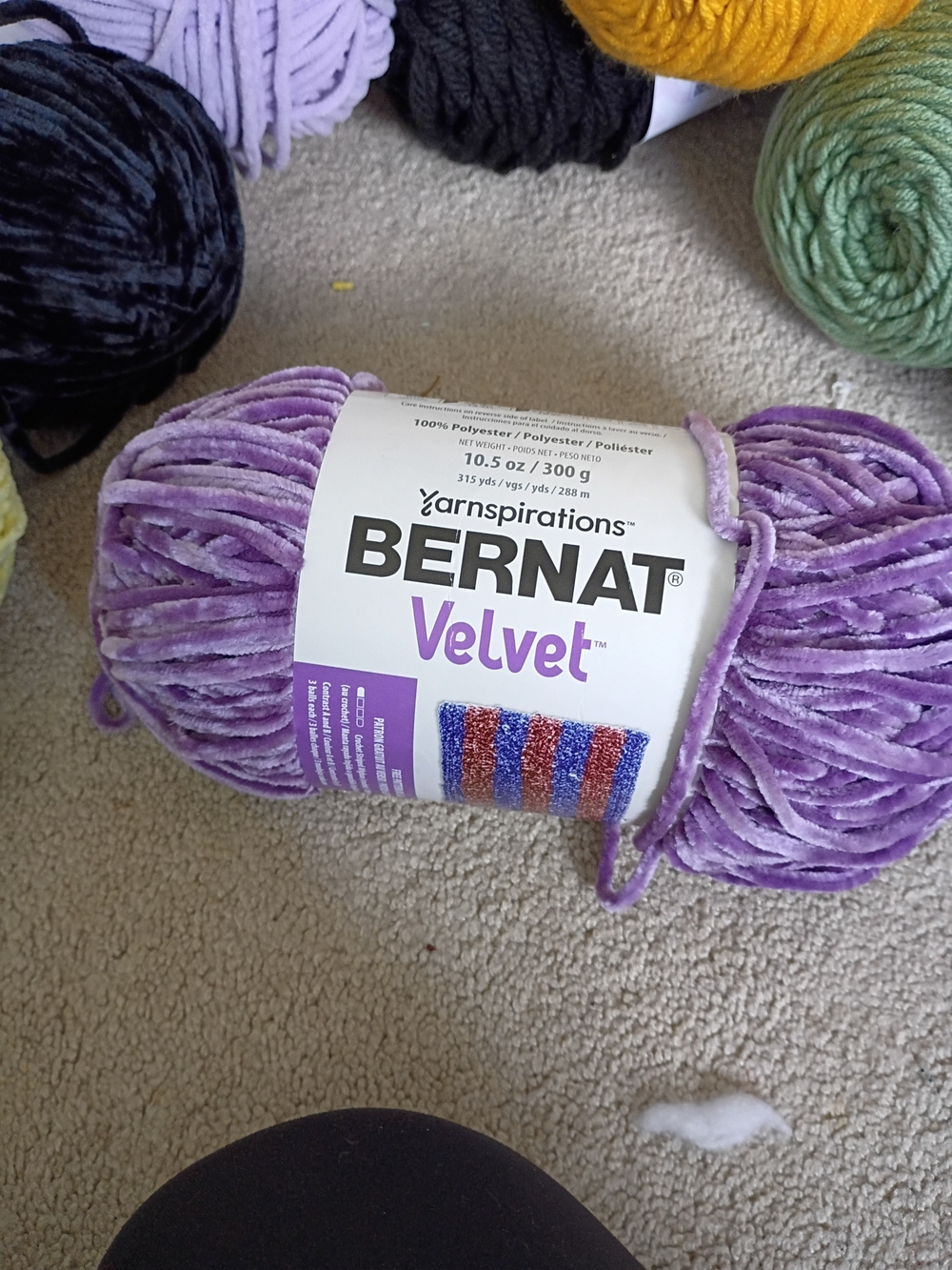 Bernat Velvet Chenille Yarn - Grey Orchid